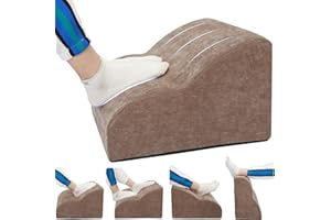 OpyTikar Foot Rest for Under Desk at Work.Multifunctional 3-Tier Foot Stool,with Washable Footrest.for Under Desk,Office Chair Gaming Chair & Sofa,Leg Elevation Pillow,Supports Posture-Brown