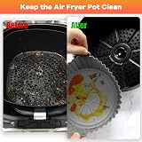 Yikki Air Fryer Silicone Liners 2 Pack 7.9in Fits 3.8L-5L Ninja COSORI view 2