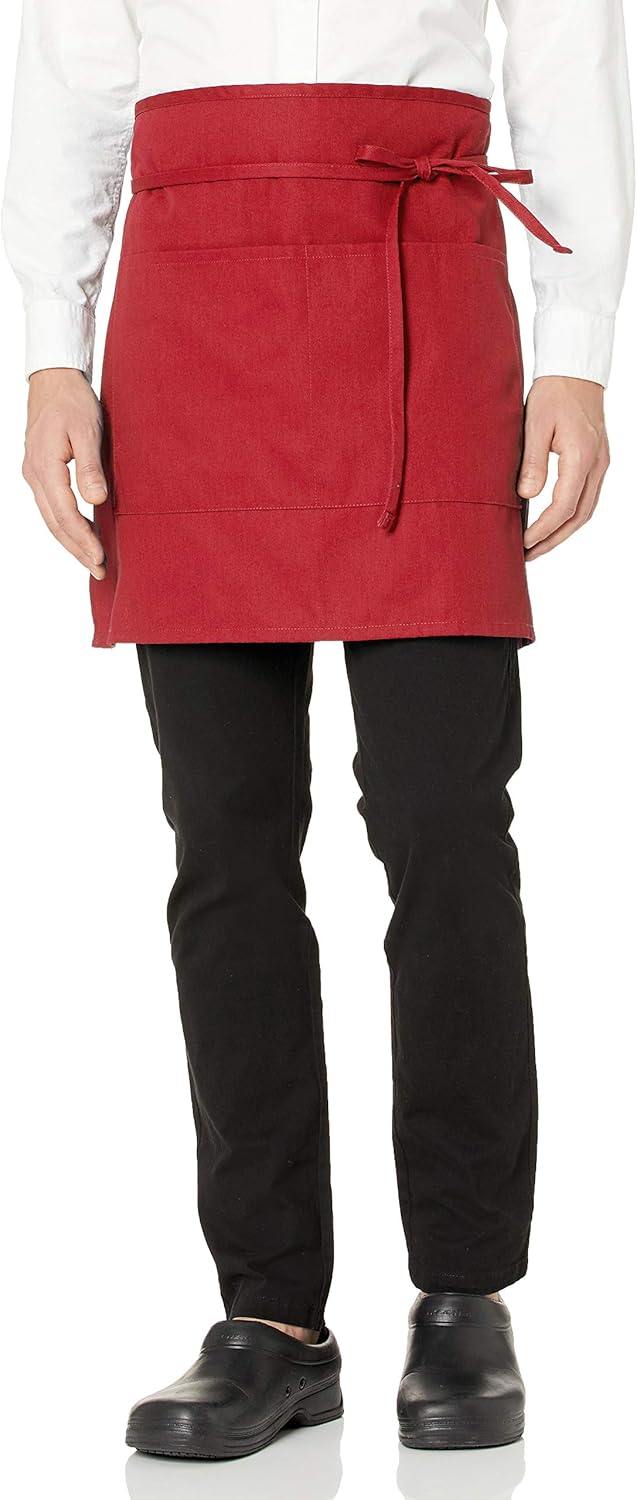 Uncommon Threads unisex adult Half Waist Apron, White, One Size US: Clothing