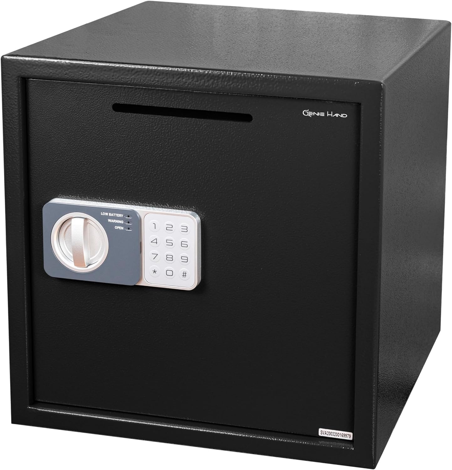 Genie Hand | Electronic Home Safe with Key and Combination Lock, High Security Money Box for Cabinet – B-Class Lock – Anti Bounce Technology