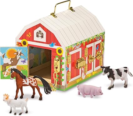 Amazon Com Melissa Doug Latches Barn Toy Developmental Toy