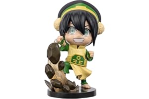 Jazwares Avatar: The Last Airbender Toph - 4-Inch Mini Figure in Kawaii Style in Dynamic Pose with Display Base