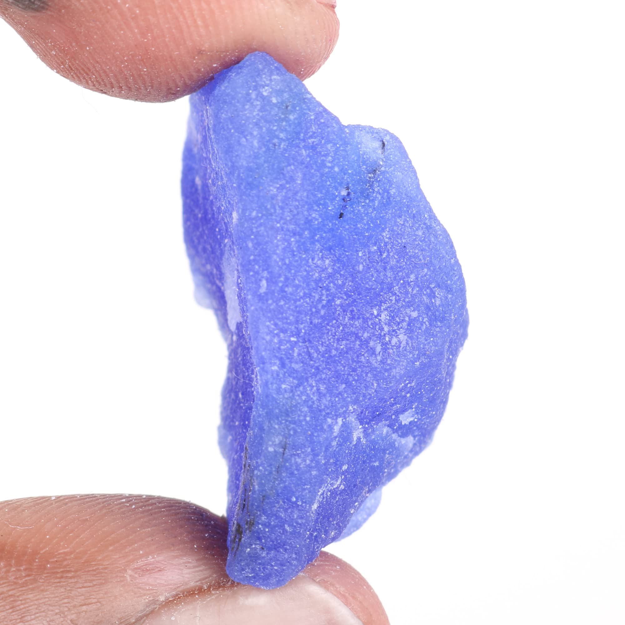 REAL-GEMS 27 Ct Natural Blue Sapphire Rough Gemstones Crystal Rocks for Jewelry Making Real Gem Stones for DIY Projects and Wire Wrapping