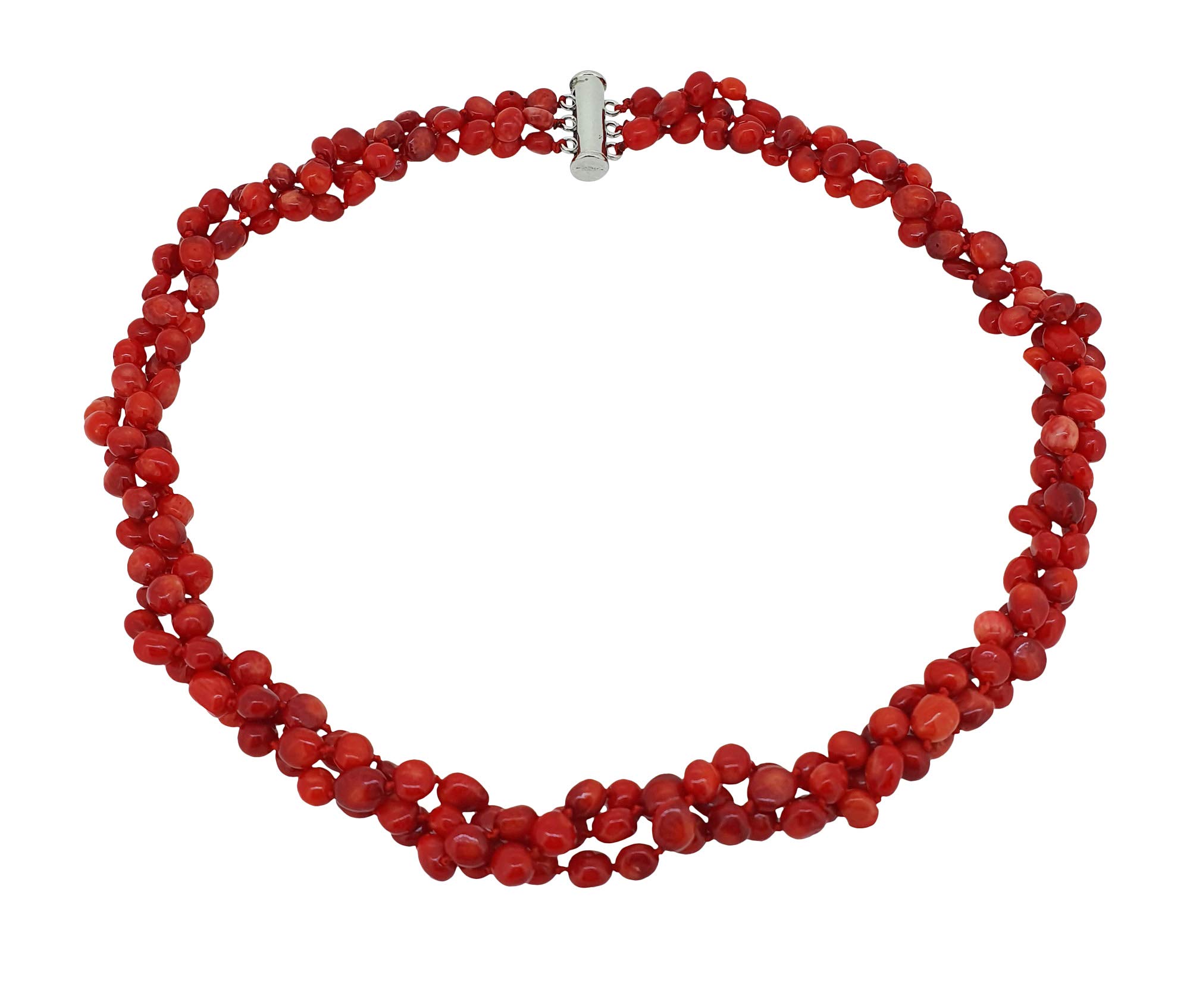 Treasure Bay Stylish Red Coral Necklace for Women and Girls