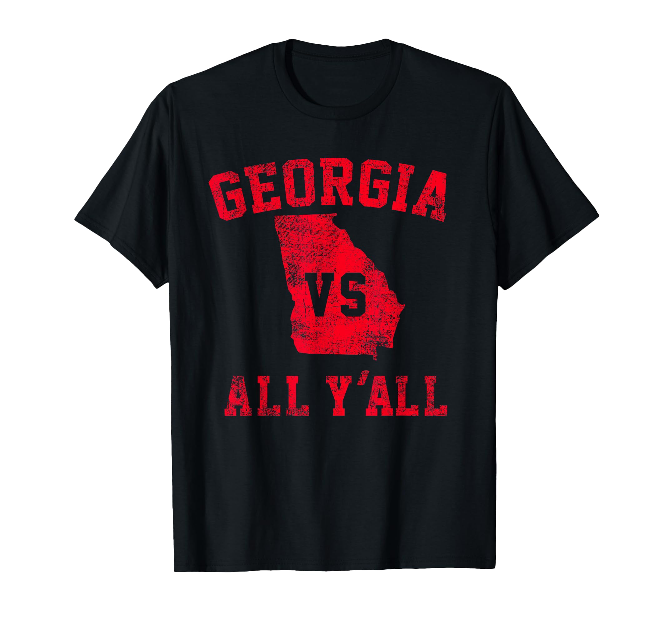 Photo 1 of Georgia vs All Yall for Y'All Funny Georgia T-Shirt white 
