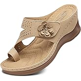 SHIBEVER Women's Wedge Sandals Platform: Comfortable Dressy Summer Casual Slip-On Flip Flops Women Sandals