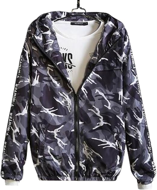 Amazon Gudeke 迷彩 Ma 1 メンズ ブルゾン ジャンパー パーカー ミニタリージャケット カモフラ 薄手 ウインドブレーカー カジュアル 無地 スポーツ コート ジャケット 通販