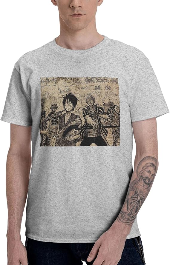 Amazon Co Jp ワンピースモンキー D ルフィ 男性青年学生半袖tシャツファッション風 原宿風 肌にやさしい快適 友達に最高のプレゼントを送ります 服 ファッション小物