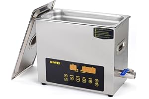 EIWEI 6L Ultrasonic Cleaner Dual-Frequency Professional Digital Stainless Steel Cleaning Machine with Heater Timer for Carburetor, Parts, Circuit Board, Glasses, Denture，Jewelry