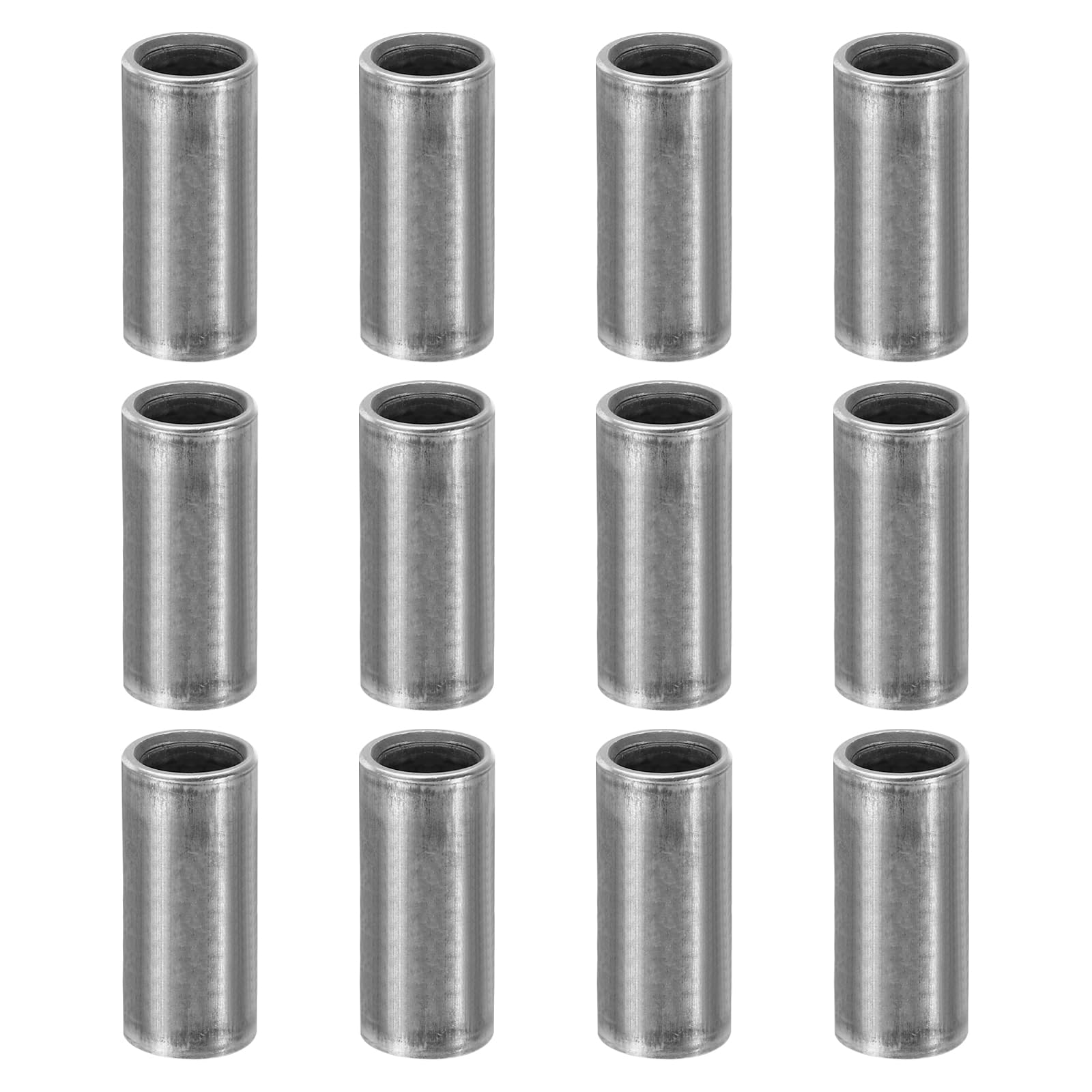 PATIKIL M8 Steel Spacers, 12 Pcs Metal Spacers Steel 8mm ID x 12mm OD x 30mm L Carbon Steel Spacer Screw Standoff Round for 5/16in or M8 Screw Bolts