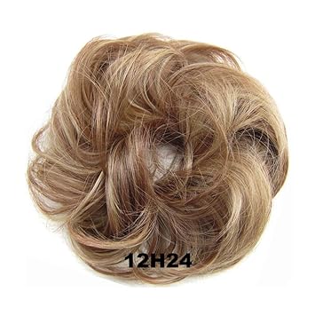 Amazon Com Synthetic Flexible Hair Buns Curly Scrunchy Hair Bun