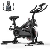 CURSOR Exercise Bike, Magnetic Friction Stationary Bikes for Home with APP | Indoor Cycling Low Noise Spin Bike for Home with Newly upgraded seat, Adjustable Handlebars &amp; Seat, 300 lb Weight Capacity