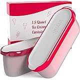 Ice Cream containers for homemade ice cream, Reusable Storage Freezer ice cream Container With Lids,2 Pack, BPA FREE, Dishwas