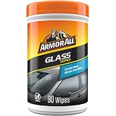Armor All Car Glass Wipes, Auto Glass Cleaner, 90 Count | Ammonia-free window cleaner wipes safe on tinted glass; remove filmy residue, fingerprints, and bugs