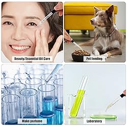 4pcs 1ml Dropper, Eye Dropper Glass with