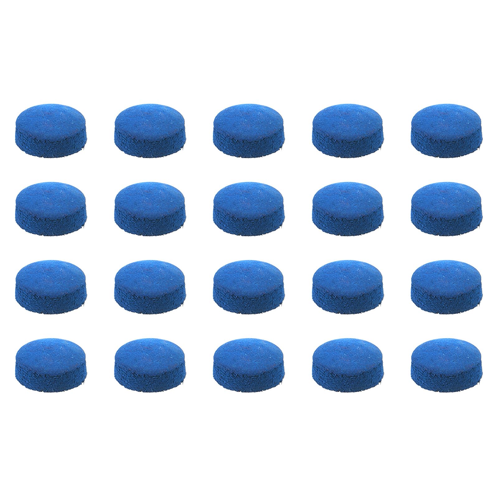 M METERXITY 20 Pack Pool Cue Tips - Billiard Cue Replacement Tip, Wear-resistant, Apply to Pool Cues/Snooker (12mm Dia, Blue)