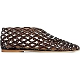 MAIJED Jelly Mesh Ballet Flats for Women Clear Hollow Jellies Flat Sandals Round Toe Slip On Beach Balleria Flat Shoes