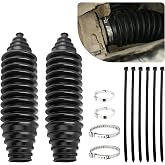 Car Rack and Pinion Boot Steering Rack Boot Tool Kit,Dustproof Silicone Inner Tie Rod Boot Set with Rack and Pinion Bellow Cable Ties and Clamps,Professional Car Accessories