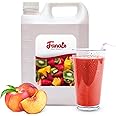 Fanale Premium Flavoring Concentrated Syrup for Bubble Tea 11 lb | Peach Flavor Syrup | for Boba Tea, Smoothies, Slushes, Desserts | 11lb | Pack of 4 | SRP040-CS