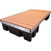 Patriot Docks Standard Floating Dock Kit | 4' x 8' Aluminum Floating Boat Dock System, DIY Modular Expandable Lake Dock with Maintenance-Free Decking, Foam-Filled Floats &amp; Low-Profile Frame