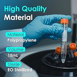 zommto 15mL Centrifuge Tubes,100 PCS Conical Tubes