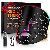 Red Light Therapy for Face, 7-1 Colors Portable Led Face Mask Light Therapy with Remote, Near-Infrared 850nm Wavelength with Timing Function for Anti-Aging Skincare at Home 288 LED Beads