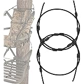 Dimakung Climbing Tree Stand Replacement Cables for Summit Climber, 65" Hang On Climber Treestand Seat Safety Cables, Durable Steel & PVC Black Coated Hunting Tree Stand Accessories - 1 Pair