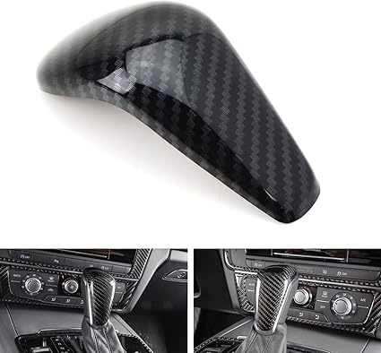 CARBON FIBER LOOK RED STITCH BLACK SHIFT BOOT FOR GEAR COVER SHIFTER E