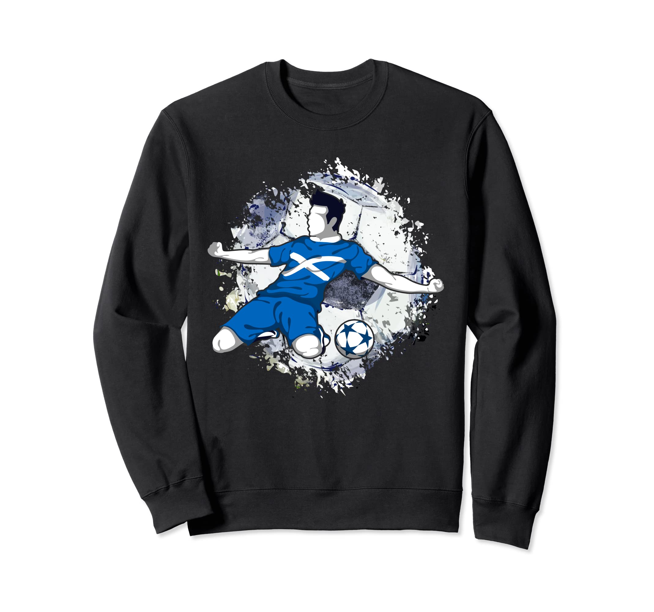 Scotland Soccer Scottish National Flag Football Striker Art Sweatshirt