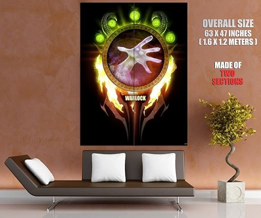 Amazon De World Of Warcraft Class Warlock Emblem Flagge Lufter 63 X 47 Grosse Riesen Poster