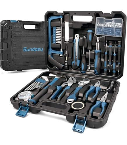 Edward Tools Harden 18 Piece Heavy Duty Tool General Household Tool Kit Hammer Pliers Screwdrivers Wrench Knife Measuring Tape Heavy Duty Storage Box - View #8