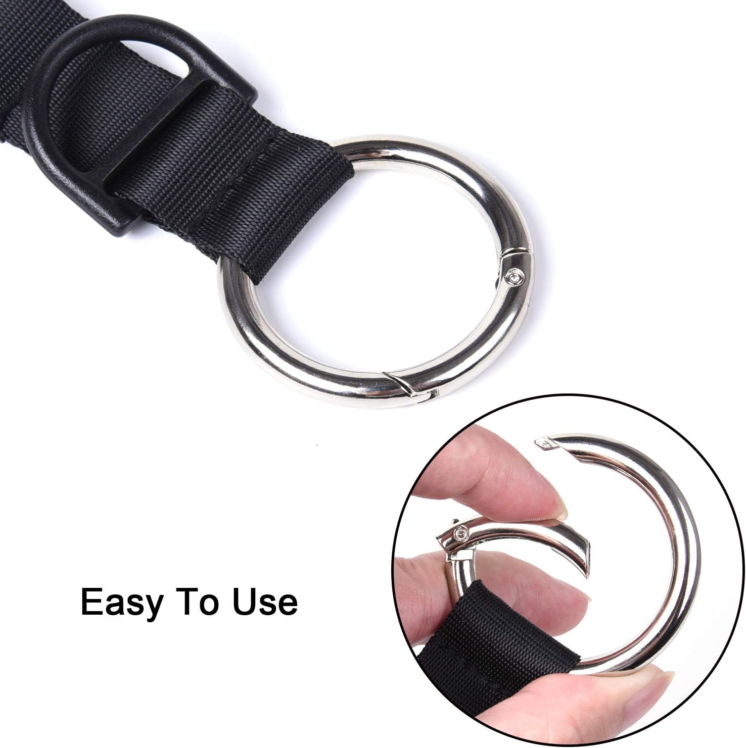 Wisdompro Add a Bag Luggage Strap Jacket Gripper Holder, Carry Clip Strap with D-Buckle - Image 4