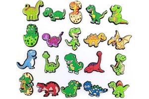 20Pcs Cute Dinosaur Shoe Charms for Clogs & Footwear, DIY Accessories, Ideal Christmas/Birthday Gifts for Kids-ZXJ-KL20