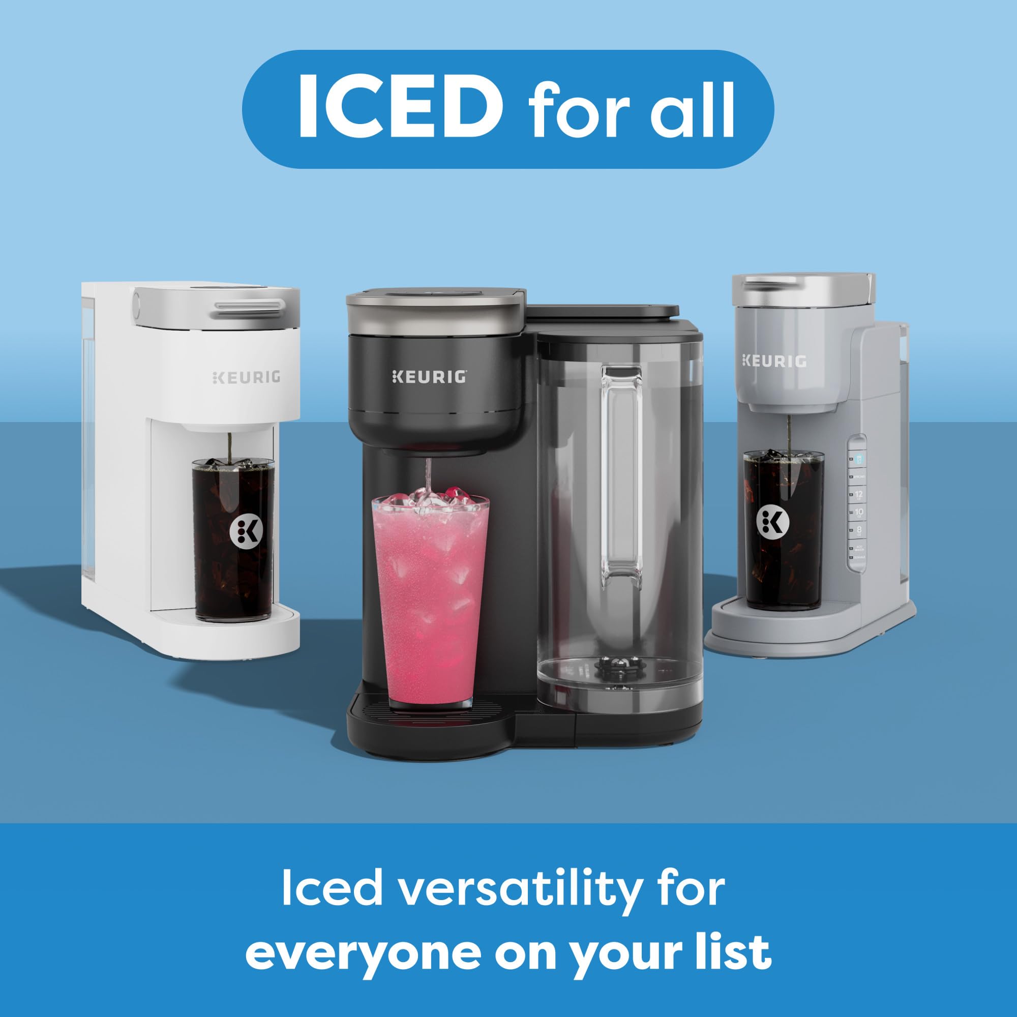 Keurig K-Iced Coffee Maker, Single Serve K-Cup Pod Iced Coffee Maker, With Hot and Cold Coffee Capabilities, Brews Any K-Cup Pod, Gray