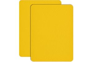 HUIMEILE Leather Repair Patch Tape 8×12 inch 2 pcs Furniture Leather Strong Self Adhesive Tape for Sofas Couch Car Seats Cabinets Bags Anti Scratch Patches First Aid Patch Fixing Leather Yellow