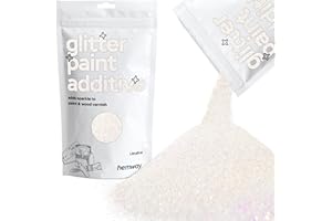 HEMWAY Glitter Paint for Walls Mother of Pearl Iridescent Additive Emulsion Latex Acrylic Sparkles Interior Painting 100g / 3.5oz