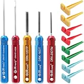 JRready ST5236 Deutsch Pin Extractor Tool for 16#12#20# Solid/Stamped Contacts 10-22 AWG, Terminal Removal Tool Kit with Steel DRK-RT1 for Deutsch DT,DTM,DTP Series Connector 13PCS