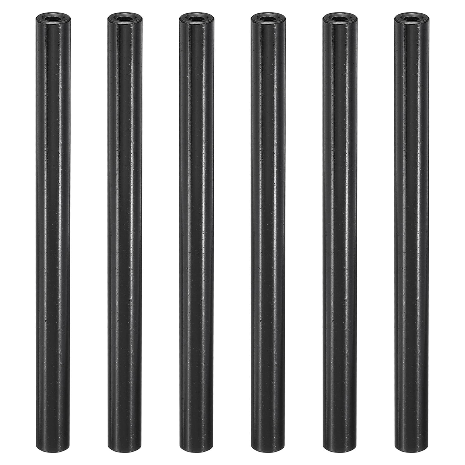 PATIKIL 6pcs M3 Metal Threaded Standoff Spacer Nuts, Round Aluminum Spacers Female Coupling Screws, 1/8" ID x 1/4" OD, Black 3x6x80mm — image 1