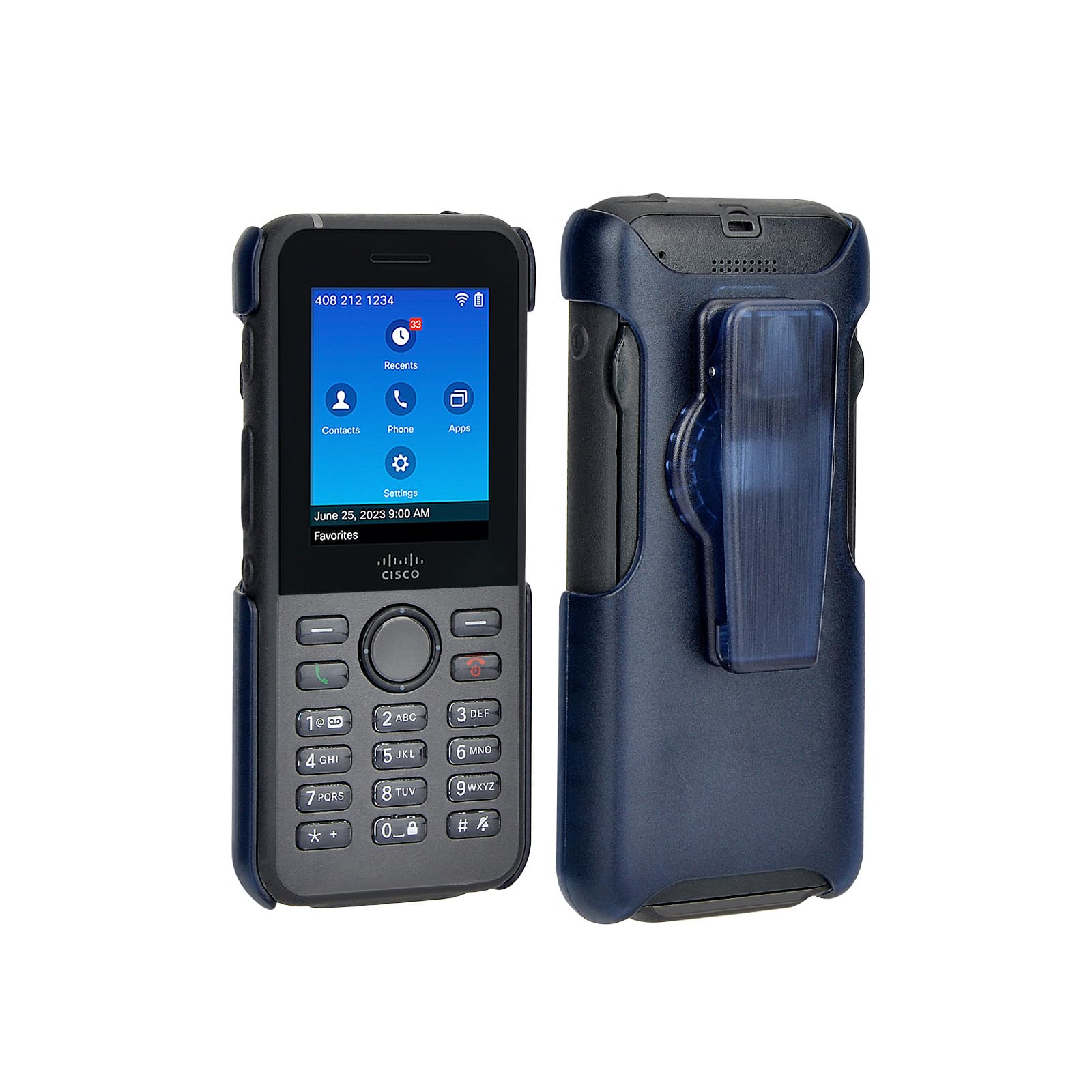 Photo 1 of Generturbo Phone Holster Case for Cisco 8821 with 360° Rotating Belt Clip, Portable Phone Clip for Cisco 8821 EX Wireless VoIP Phones (Blue-Phone Clip, for Cisco 8821)