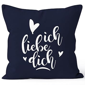MoonWorks Kissenbezug Ich Liebe Dich I Love You Liebe Love Geschenk Frau Freundin Mann Freund Zuneigung Kissen-Hülle Deko-Kis