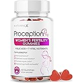 Fertility Gummies for Women - Myo-Inositol, Folic Acid, Biotin, B Vitamins - Inositol Supplement for Female Fertility Support, Hormone Balance, Ovulation, Prenatal Conception (60 Vegan Gummies)