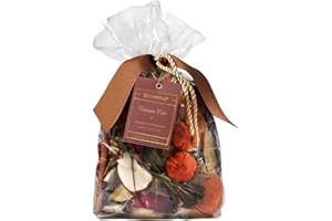 Aromatique Cinnamon Cider Scented Potpourri Bag 14oz - Decorative Home Fragrance Sachet Dried Flowers, Long Lasting Room Air Freshener Deodorizer Perfect Fall Decoration or Catchall Bowl Filler Decor