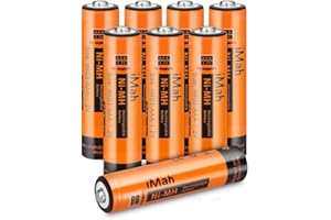 iMah 1.2V 750mAh Ni-MH AAA Rechargeable Battery for Panasonic Cordless Phones, Also Replace 300mAh BK30AAABU 400mAh BK40AAABU 550mAh HHR-55AAABU 630mAh HHR-65AAABU and 750mAh HHR-75AAA/B (8-Pack)