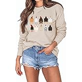 Lxitoler Chicken Sweatshirts For Women Farm Chickens Shirt Funny Graphic Long Sleeve Pullover Thanksgiving Sweatshirt