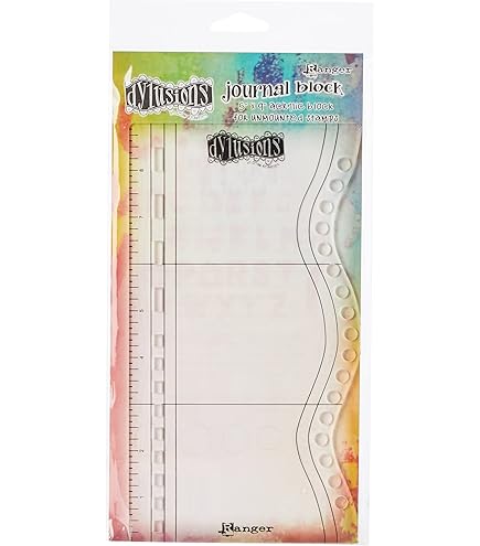 Lot De Tampons Dylusions Creative Dyary - 42 Tampons Transparents, 27.9x11 Cm, Pour Journal Créatif Et Art