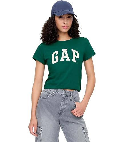 GAP Women's 2-Pack Classic Logo Tee T-Shirt, True Black V2, XX