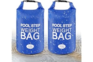 WHUMSDOG Universal Pool Step Weights 250D PVC Waterproof Swimming Pool Ladder Weights 10l No Breaken Above Ground Pool Ladder Sand Bags, Foldable Pool Stair Weights for Pool Steps, Easy&Quick Fill Sand(Bule)