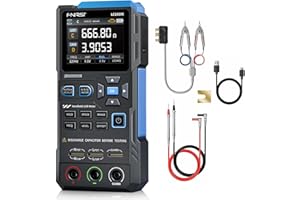 WESTOBIG FNRSI LC1020E LCR Meter, Transistor Tester Kit with 2.4" Color Display, Auto/Manual Ranging, Measures Capacitance/Inductance/Resistance/Diode/Transistor (Includes Test Leads & SMD Clip)