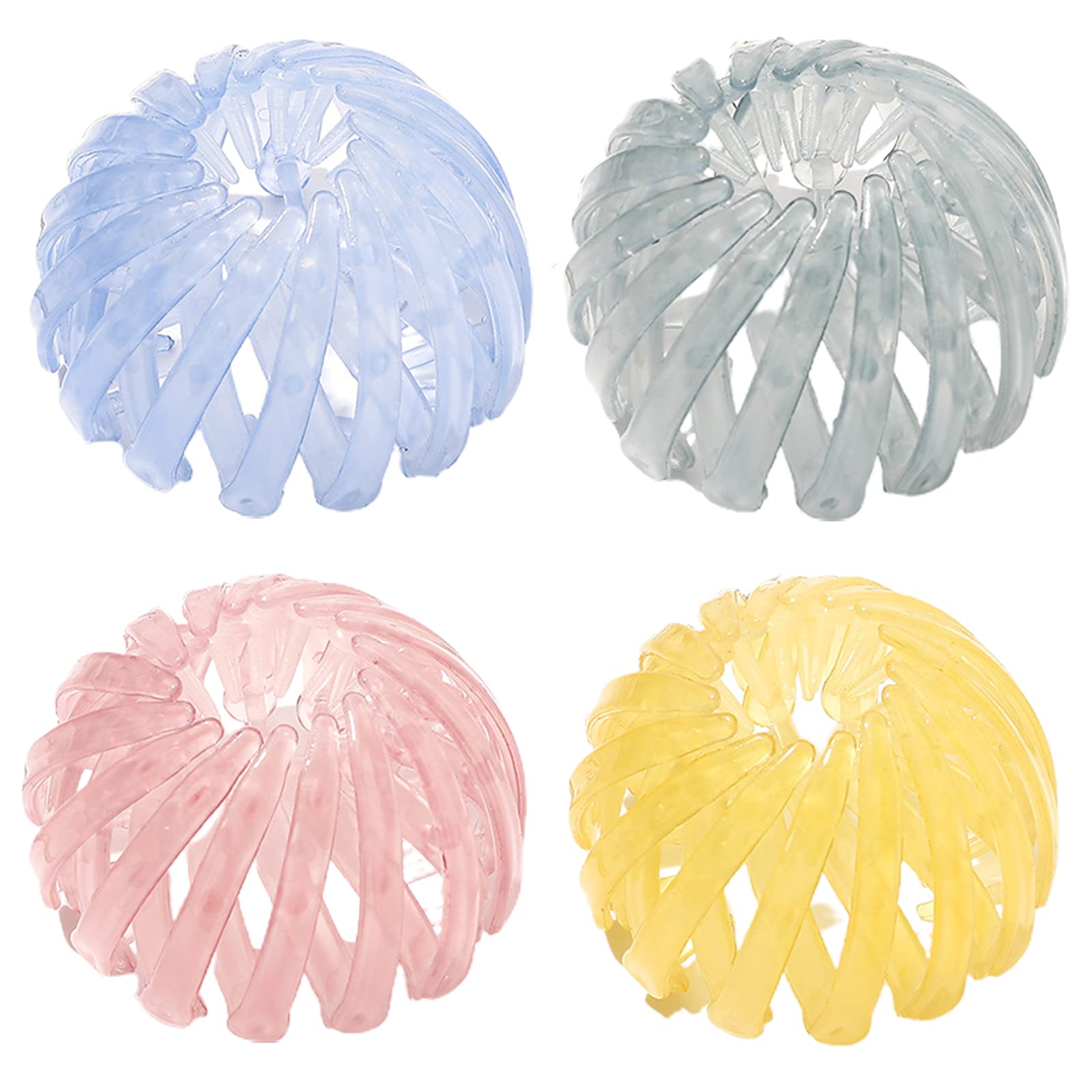 RONGYI Pack of 4 Vintage Bird Nest Hair Clips, Versatile and Expandable, Bird Nest Shaped Hair Accessory, Hair Styling Tool for Women and Girls, Four Colours — image 1