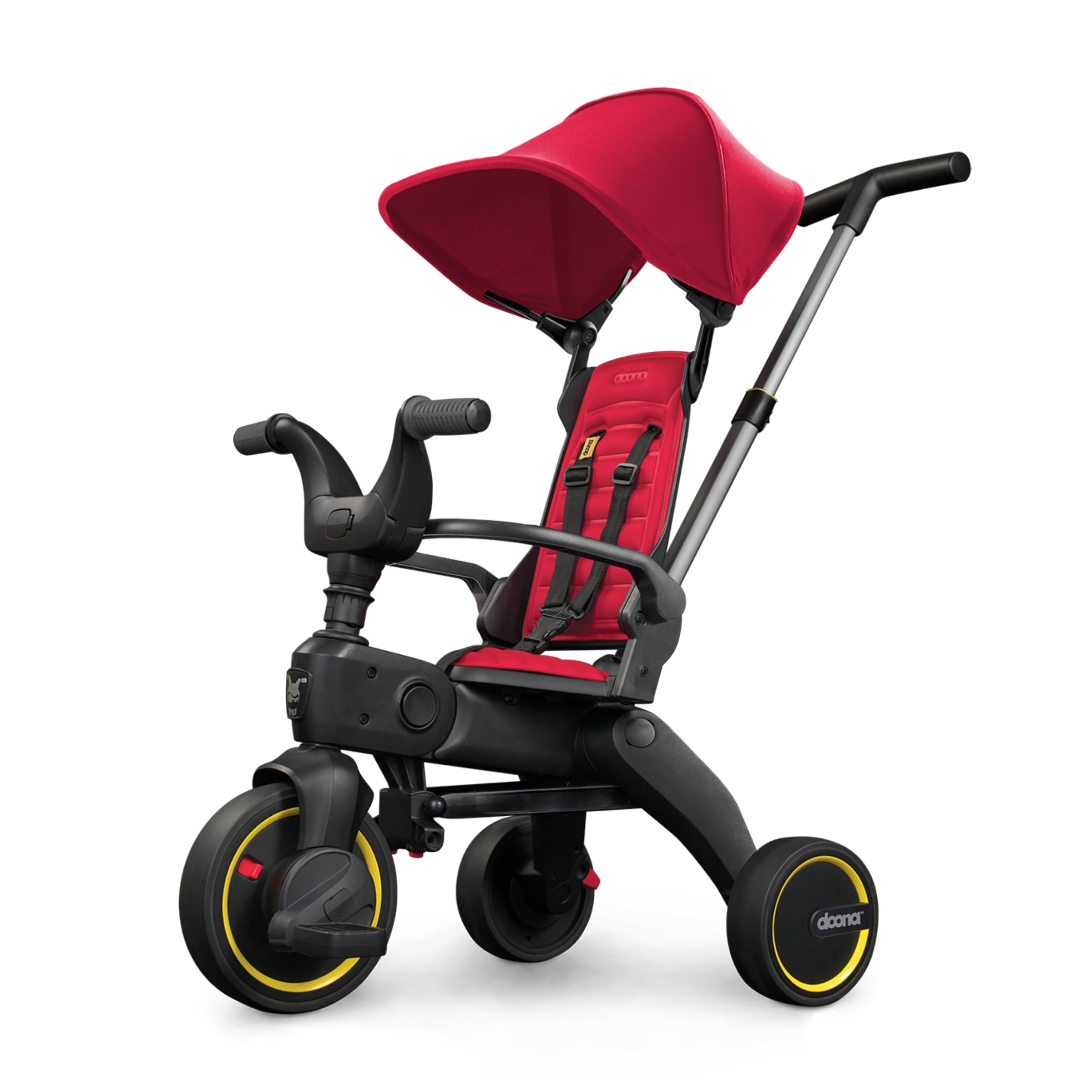 DOONA Liki Baby Trike S1 - Premium Foldable Toddler Tricycle with parent handle for ages 10 Months to 3 Years - Flame Red